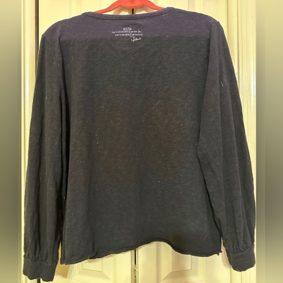 Slub Knit Tee - Black - Size L - Peace Love World - Picture 4 of 6